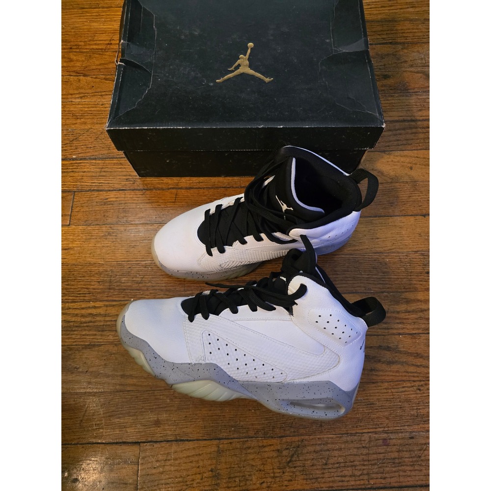 Jordan Lift Off Mens‎ 8.5 White Black Wolf Grey Speckled AR4430-101 Sneakers